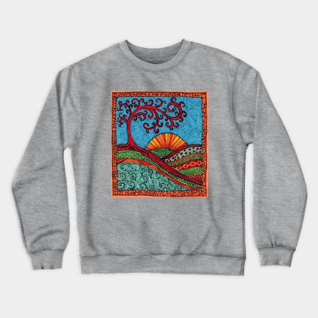 Swirly Tree of Life Crewneck Sweatshirt by Heartsake